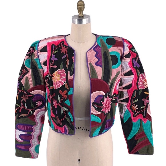 Vintage Jackets & Blazers - Judith Roberts Rare Vintage Embroidered Jacket